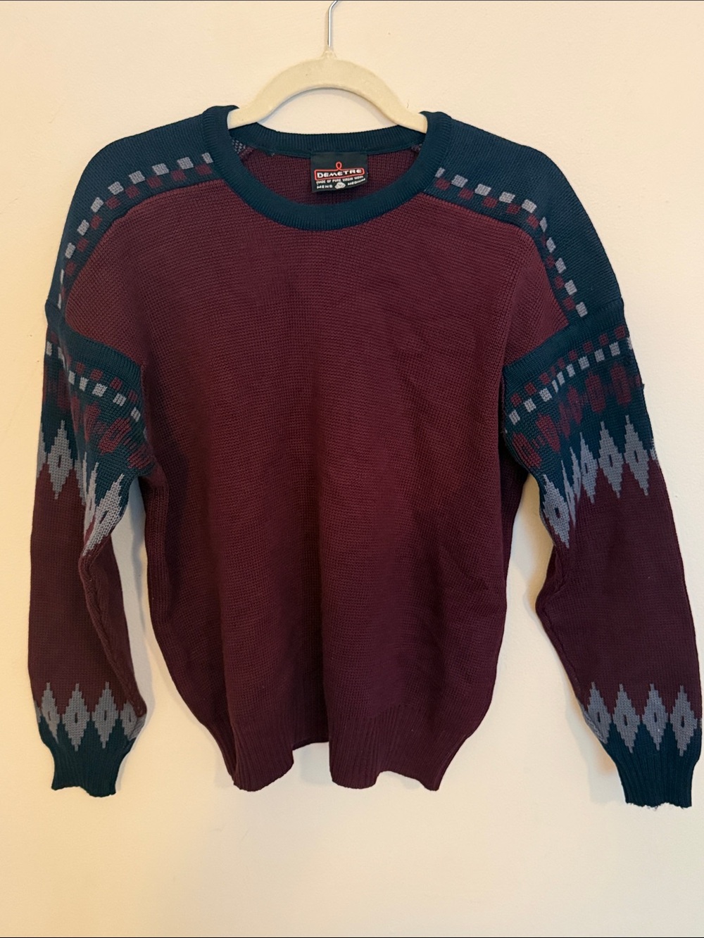 Vintage Demeter Wool Burgundy Sweater